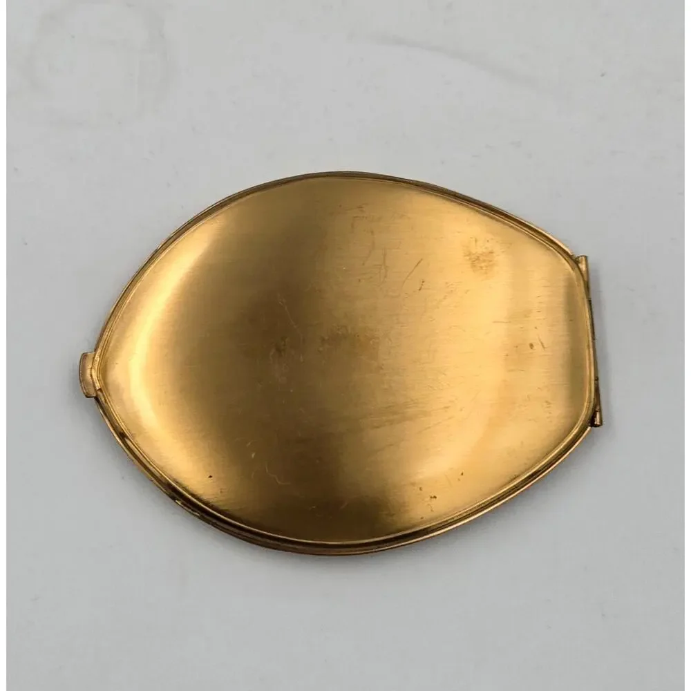 Elgin American Beauty Teardrop-Shaped Powder Compact with Mirror from 40s or 50s